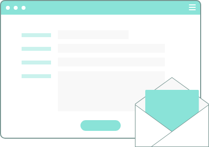 お問い合わせフォームを標準装備